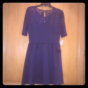 Skater dress with lace detail